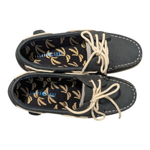 Island Surf Co Navy Topsiders Women's Size 9 Preppy‎ Old Money Academia Nautical
